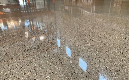 サプライズテスト：コンクリートの床を磨くmshine大理石パッド